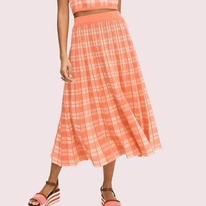kate spade plaid knit skirt
